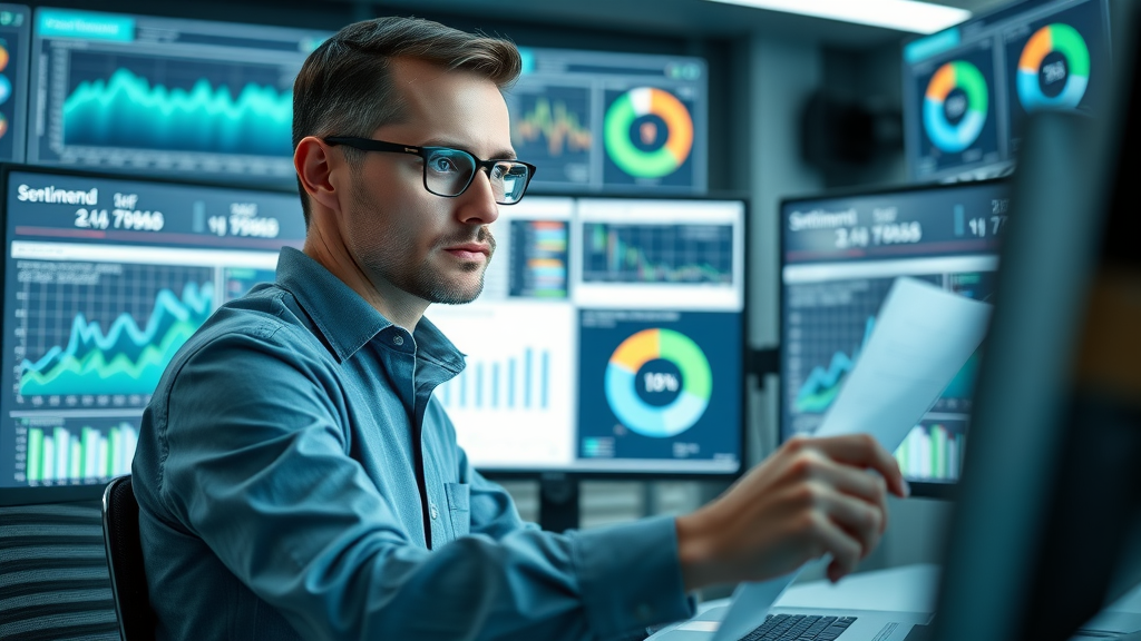 corporate crisis management team using reputation monitoring tools during an online reputation emergency in a boardroom
