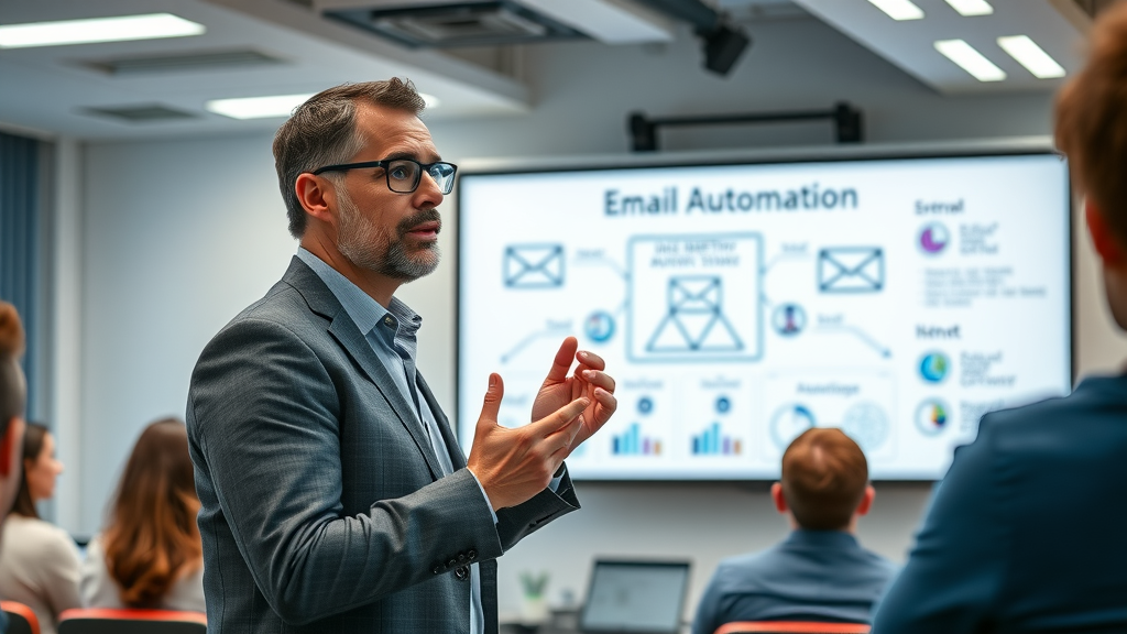 marketing expert sharing tips on email automation tools strategy