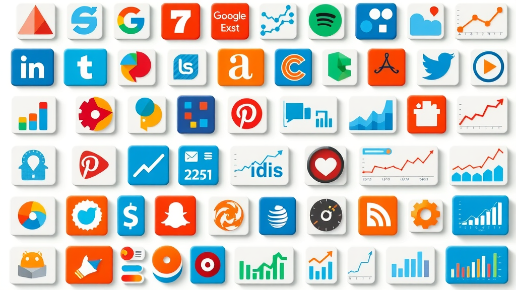 Array of popular social media analytics tool logos and dashboards - analytics tool