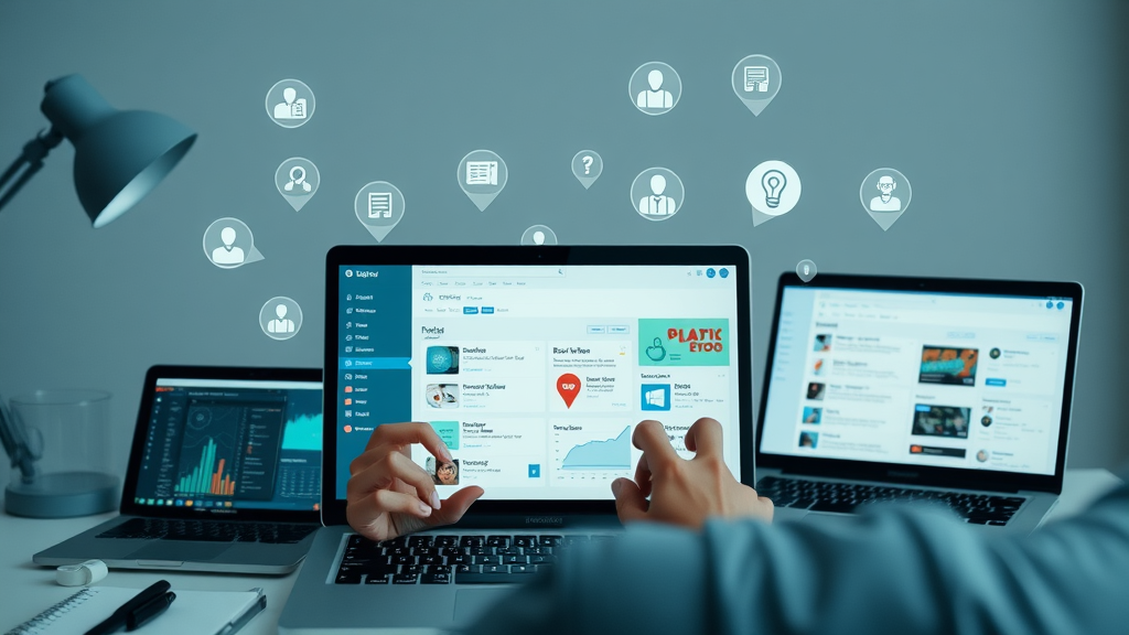 Collage of popular local SEO tools and business listing optimization software interfaces