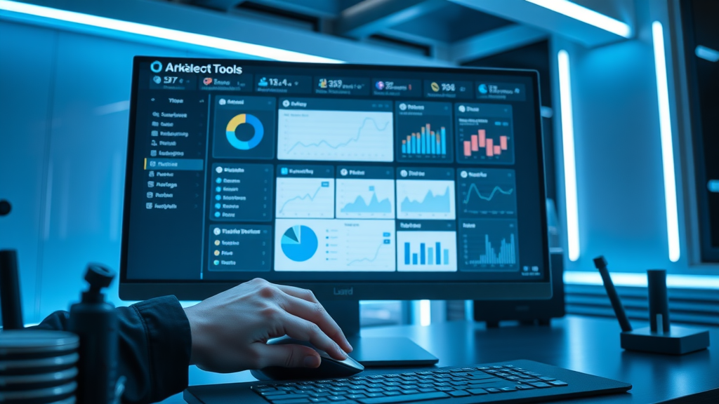 Dashboard displaying essential marketing software tools for email marketing campaigns