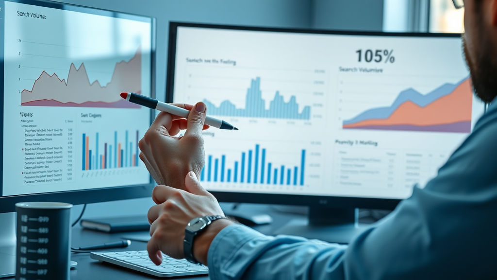analyzing local search volume competition keyword research charts