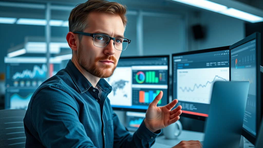 modern digital marketer comparing sms marketing platforms for campaign strategy, with analytics and compliance dashboards