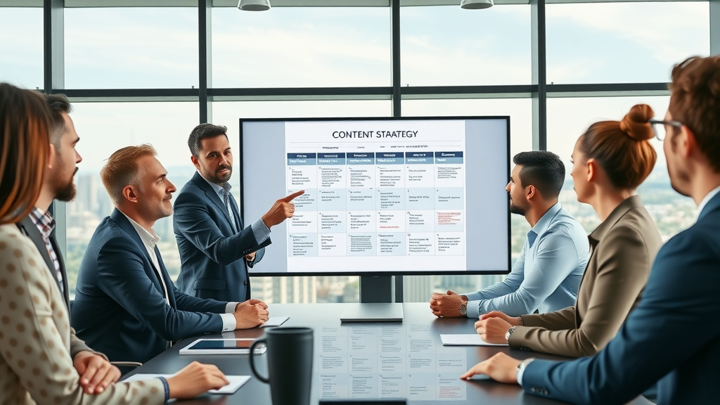 content calendar for social media business strategy alignment with media team executive presentation