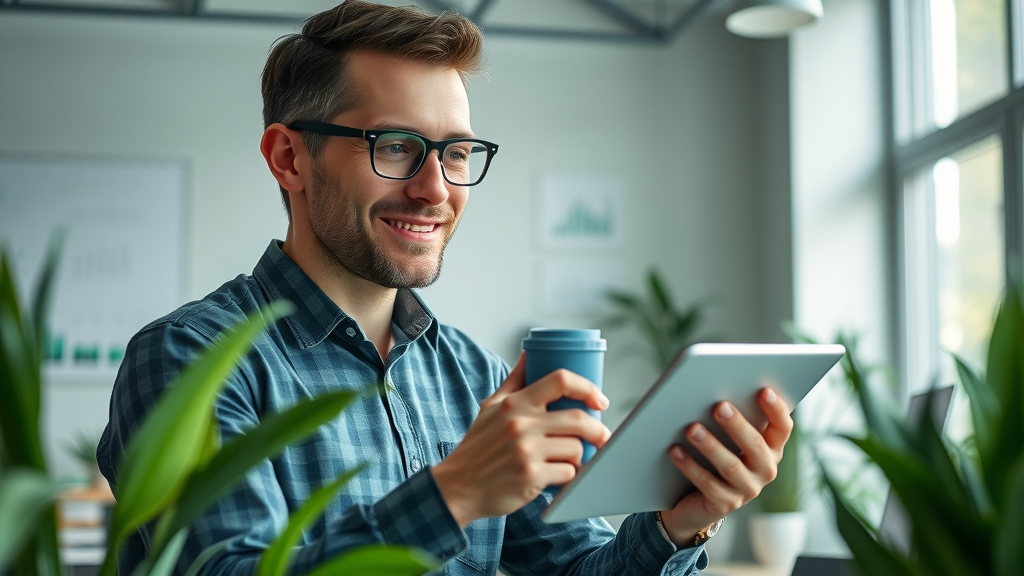 social media content strategy digital marketer reviewing engagement stats on tablet