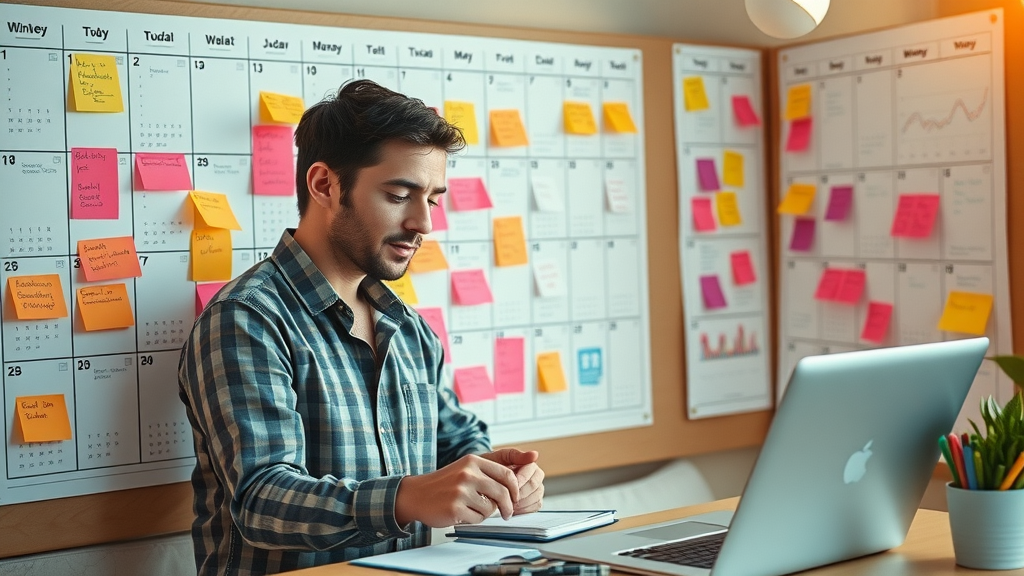 social media content strategy creative professional auditing content calendar with analytics on laptop