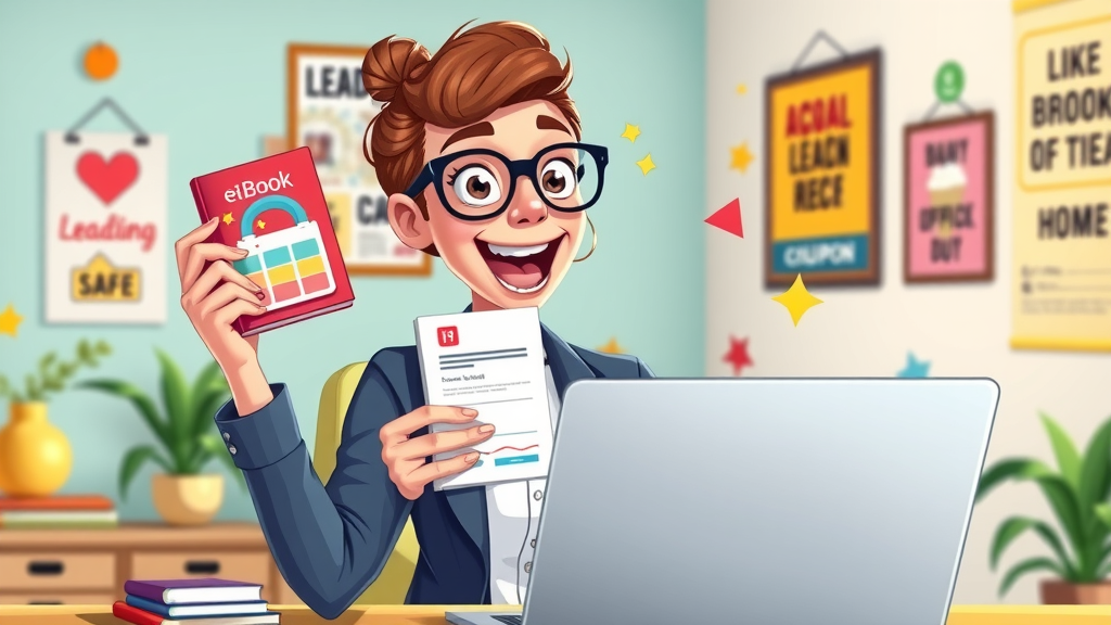 entrepreneur presenting magnetic lead magnet options for email signup | lead magnet email list building