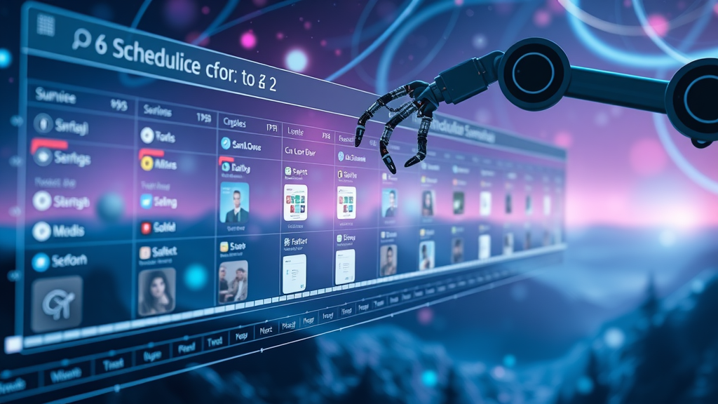 automated media content calendar scheduling interface