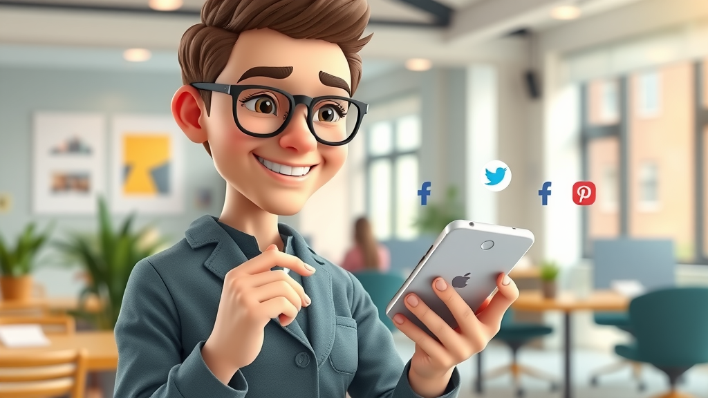 young professional using social media to build brand trust and engage audiences