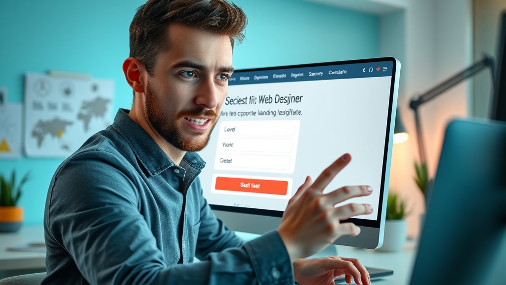 web designer building high converting landing page signup form | landing page list building
