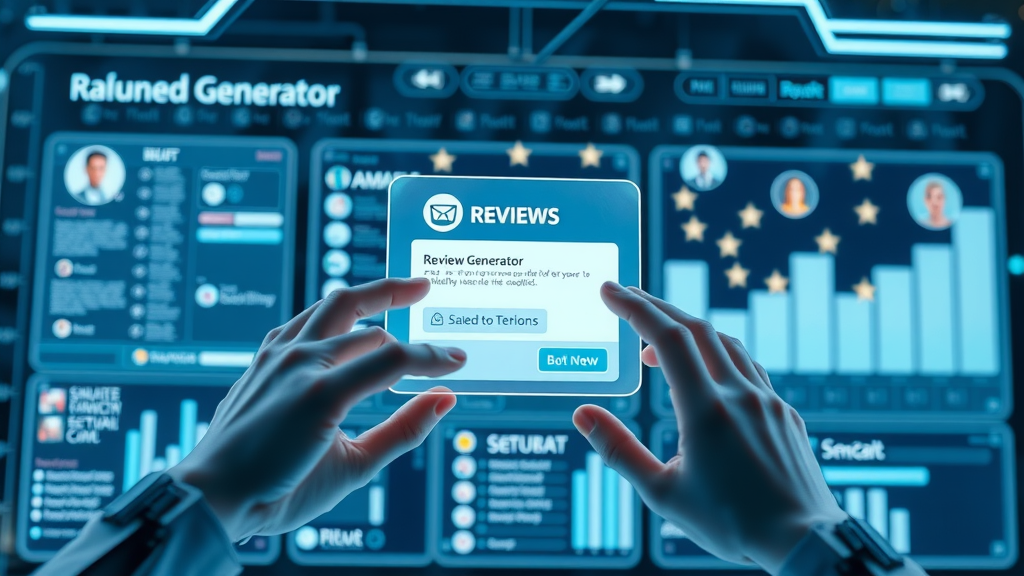review generator automated interface sending review requests with digital dashboard