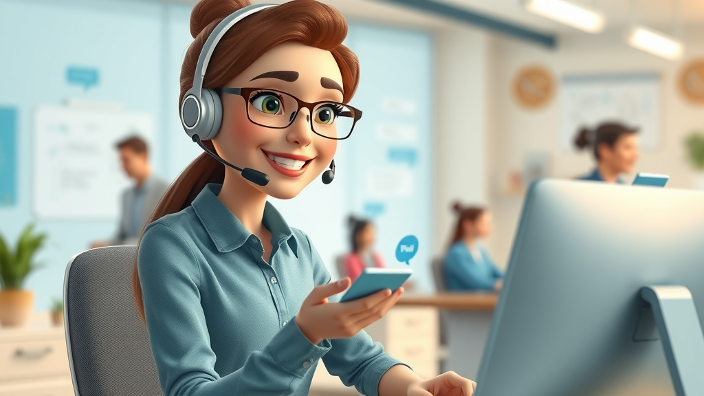 customer service agent engaging with customers via two-way SMS marketing to improve real-time support