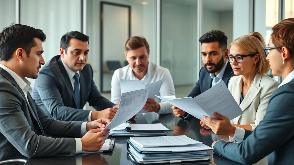 Professional business compliance meeting about sms opt-in compliance