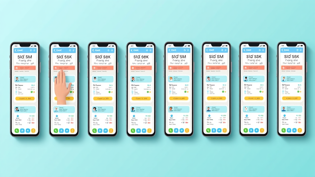 top sms marketing tools interfaces on multiple phones, colorful clean ui, mass text solutions