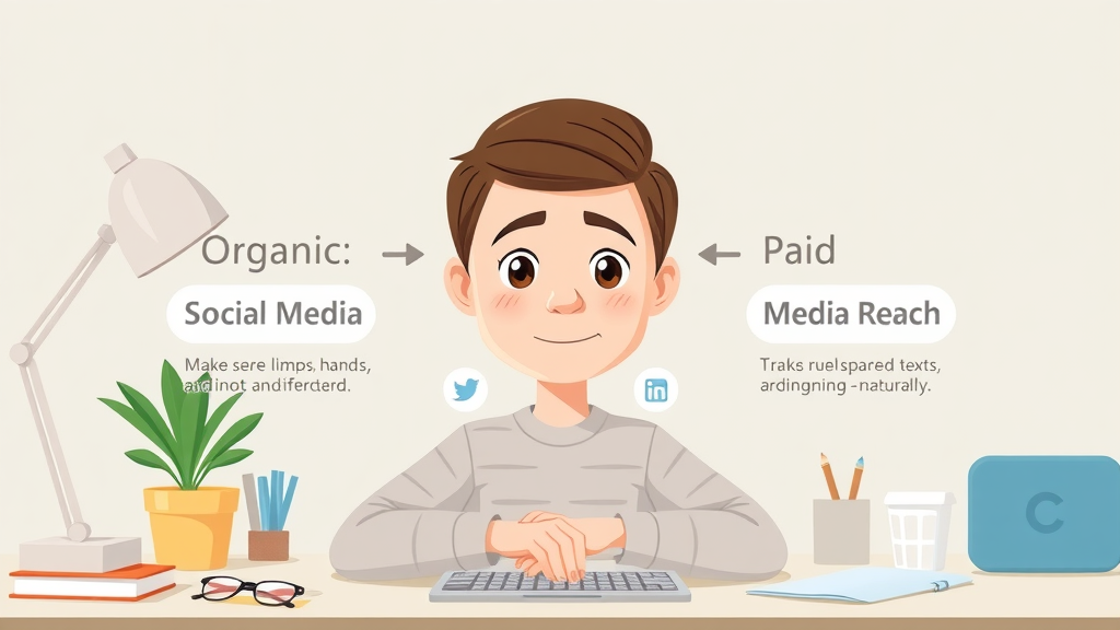 organic reach vs paid social media reach infographic