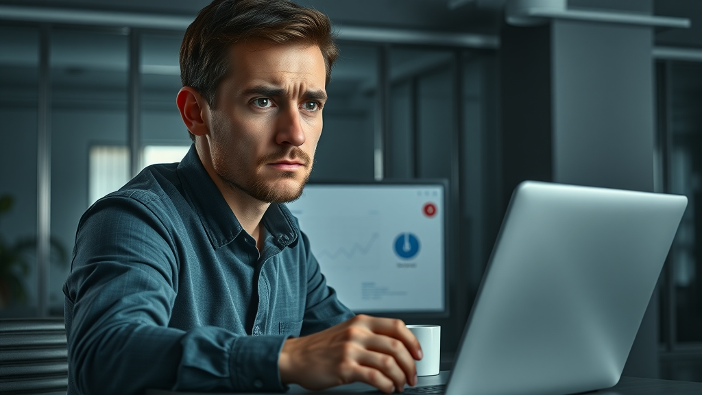 frustrated marketer reviewing poor email list performance | list building errors