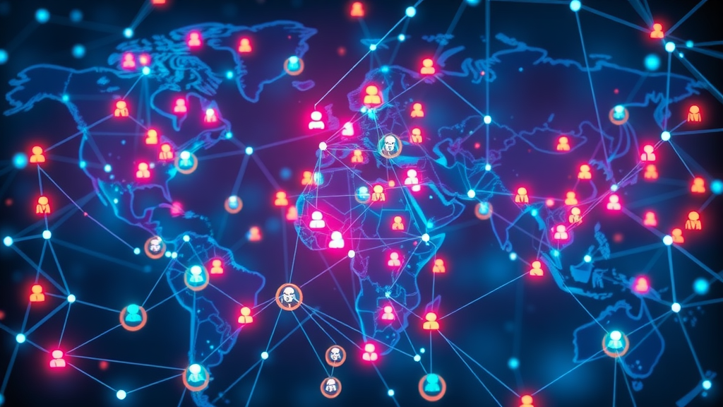 Vibrant visualization of social media networks and user interactions - social media analytics