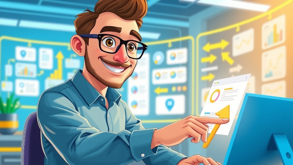 analytical marketer organizing digital contact lists for higher email open rates