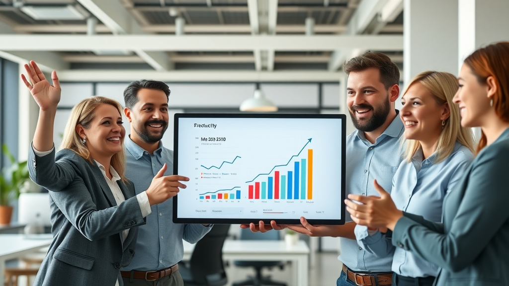 business team using email automation tools for productivity