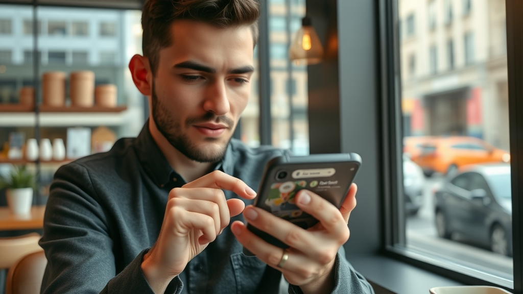 modern consumer using Google Maps app to find a local business, local search behavior in action