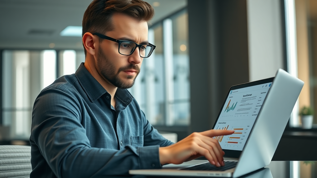 professional marketer analyzing benchmark charts for 2024-2025 industry average email open rates