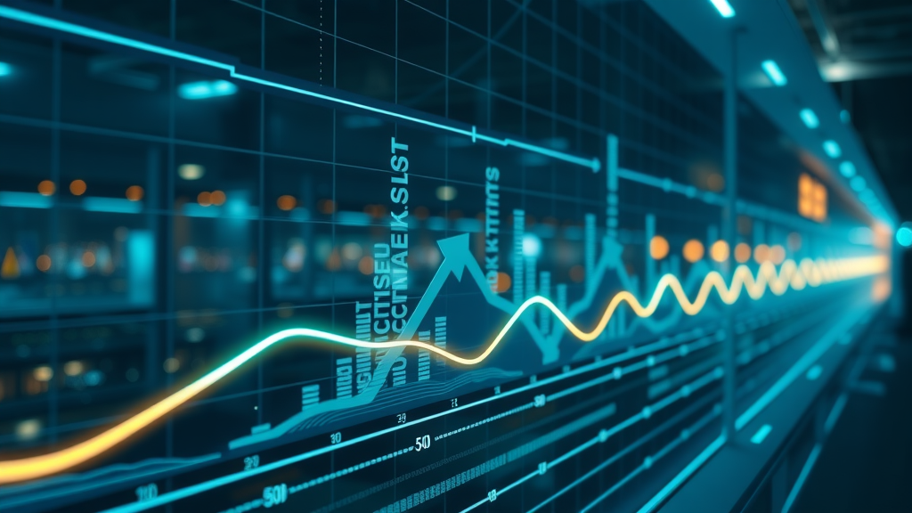timeline chart illustrating growth in sms marketing statistics and market size, sleek tech background with digital graphs, sms market expansion