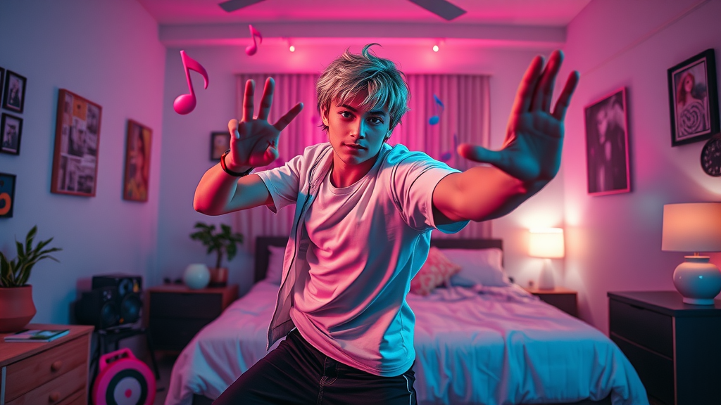 creative TikTok user recording dance challenge as user-generated content example