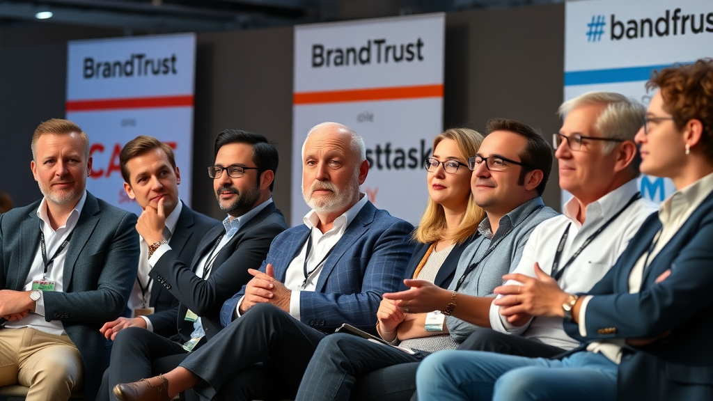 panel of marketing experts discussing strategies for building brand trust and loyalty
