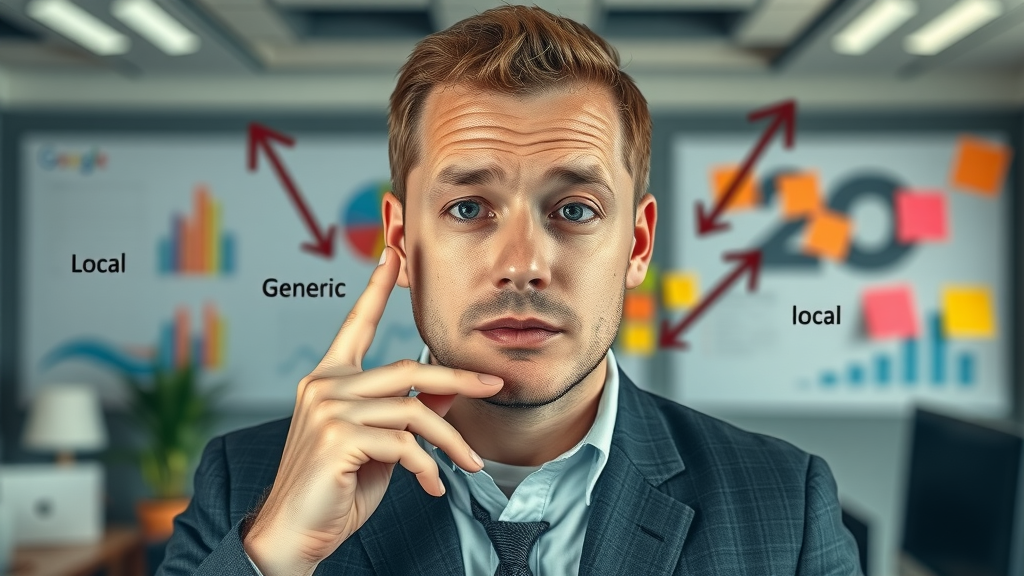 creative infographic local keyword research vs generic seo keyword