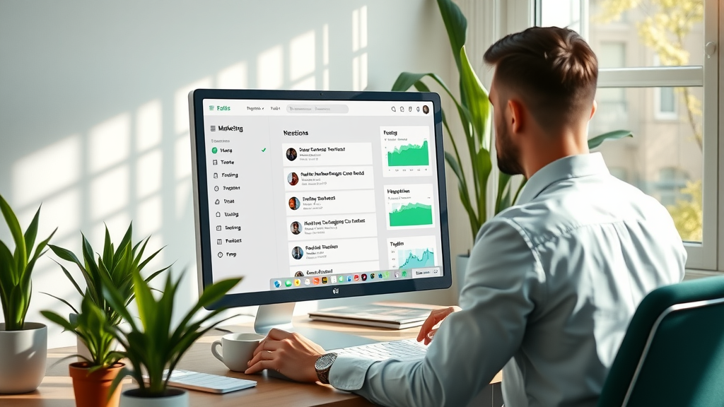 brand manager using a dynamic dashboard to monitor brand mentions and online reputation in real time