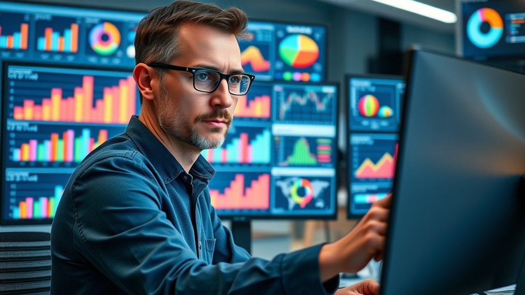 professional analyzing social media KPIs for content strategy improvement
