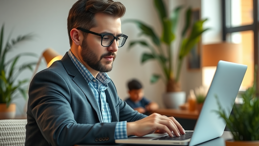 business owner optimizes google business profile for search engine local seo visibility