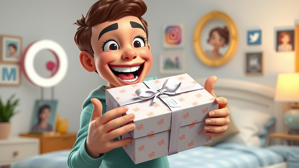 influencer receiving reward for participating in UGC campaign, inspiring content creators