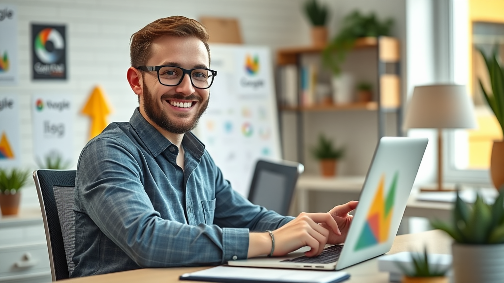 business owner uploading high-quality photos to Google My Business profile for local search optimization