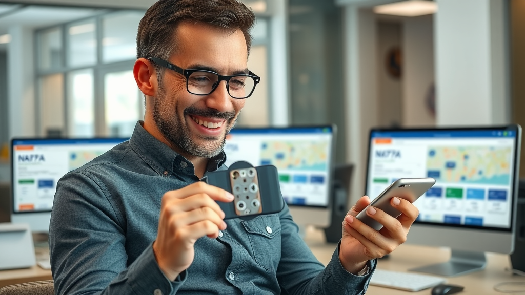 business owner reviewing NAP data for local citation consistency and local ranking