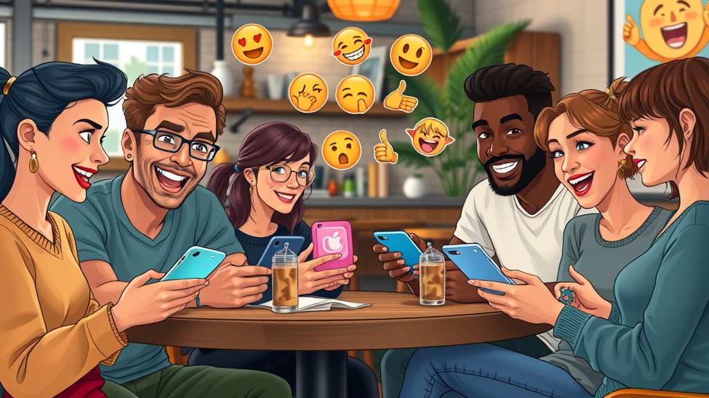 social media content diverse audience engagement with smartphones and tablets