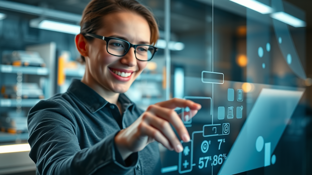 user navigating intuitive digital interface easily, symbolizing positive user experience