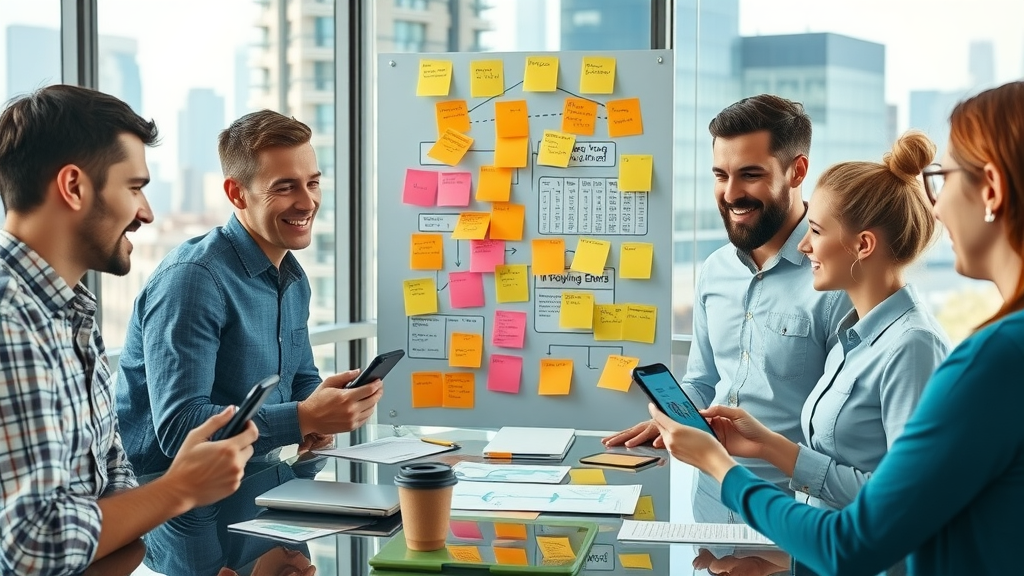 startup team collaborating on referral program for viral email list growth | referral program email list building