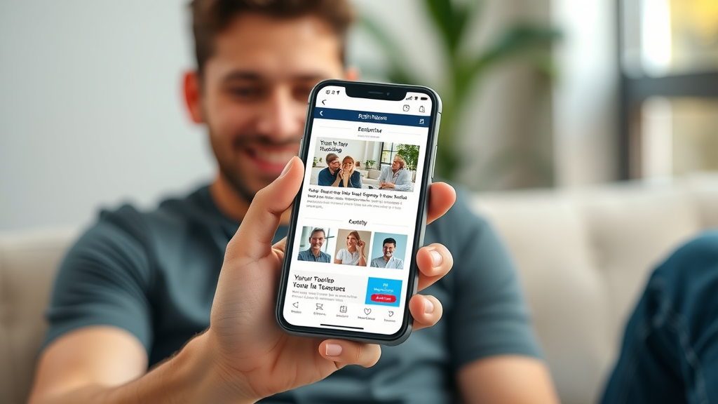 Mobile device displaying optimized responsive email template for modern email marketing campaigns