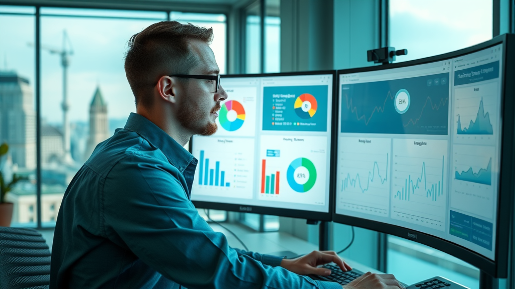 analytics and reporting dashboard for sms marketing campaign, analyst reviewing open rate charts