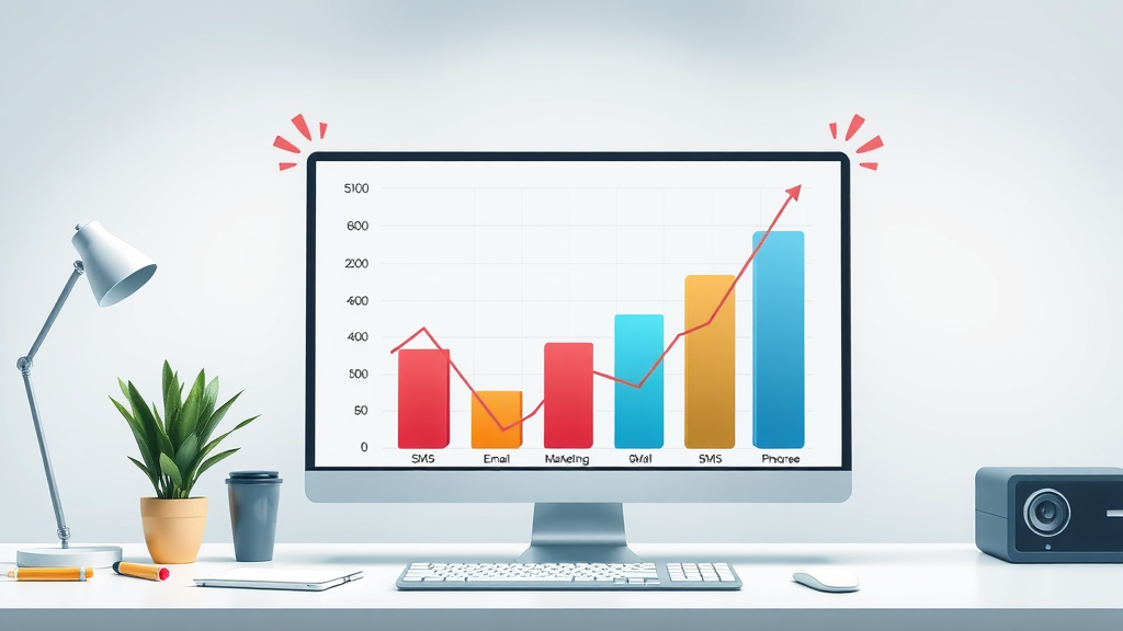 bar graph comparing sms marketing, email, and phone calls in terms of open rate and response rate, sms marketing statistics visualization