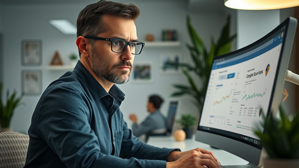 google business profile owner analyzing Google My Business dashboard for maximum visibility
